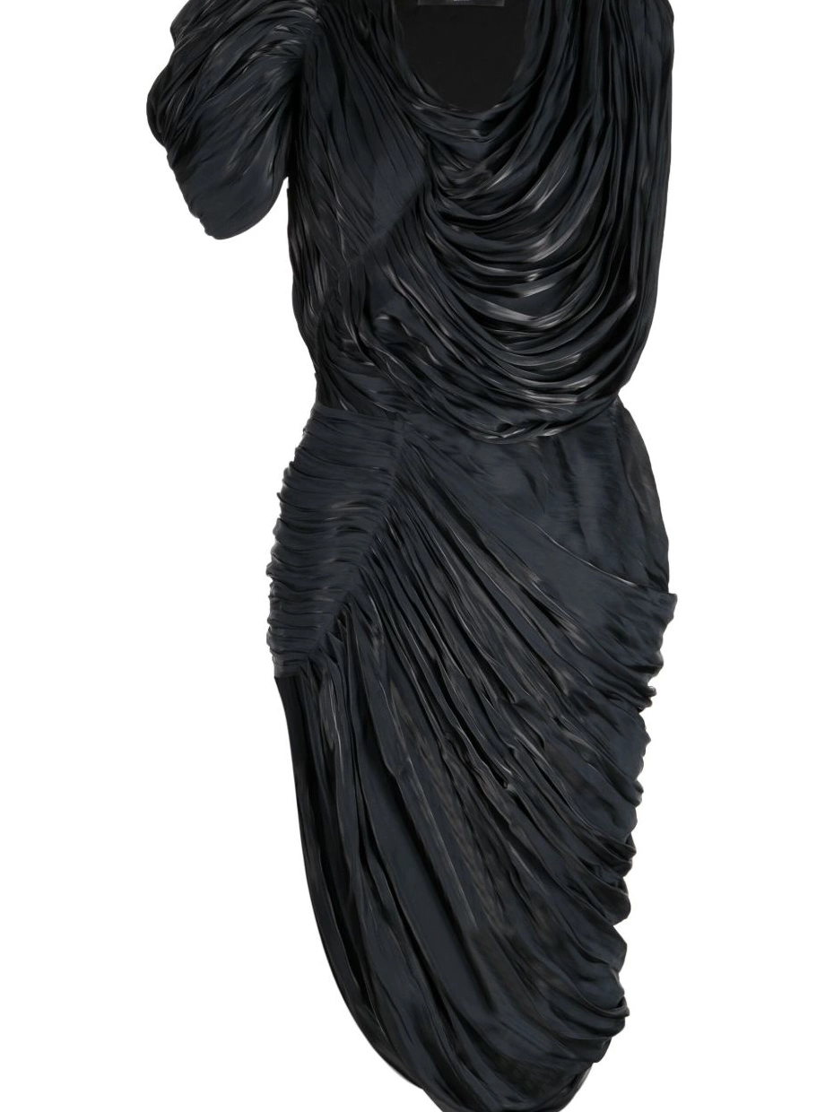 Versace pleated dress draped midi Women 0521